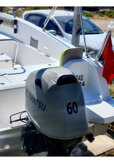 Tekne Motor Kılıfı Dıştan Takma Marin Deri Tohatsu 60 Hp