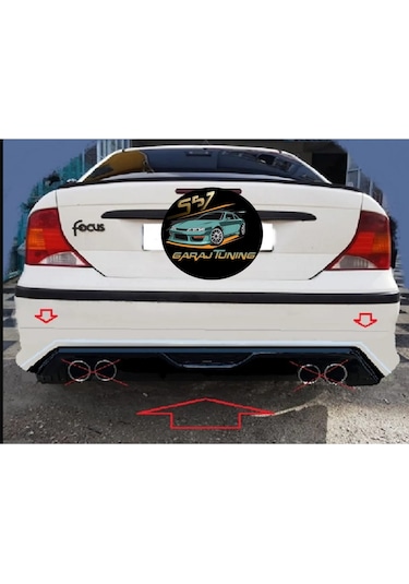 Ford Focus 1 Sedan Custom Arka Tampon Eki Fiberglass Boyasız