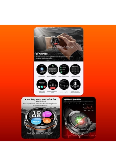 Harvox Watch X2 Pro Akıllı Saat Apple İphone Ve Android Tüm Telefonlara Uyumlu Siyah