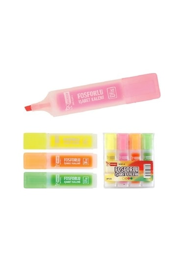 Yazmankirtasiye-Mikro Fosforlu Kalem 4 Renk 6261-4