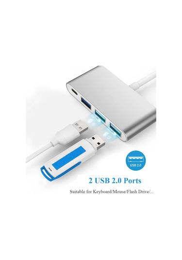 Type-C 3.1 Usb Hub - Usb C to 2xUsb 2.0 , Usb 3.0 Çoklayıcı
