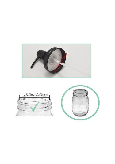Xurunkeji Sabunluk Kapakları, Mason Kavanozları Veya Diğer Kendin Yap Losyon Sabunlukları İçin Paslanmaz Pompa Ve Kapak Değiştirme, 3'lü Paket Siyah