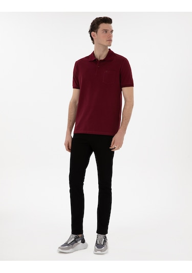 Pierre Cardin Erkek Bordo Tişört Basic 50306552-vr014 Bordo