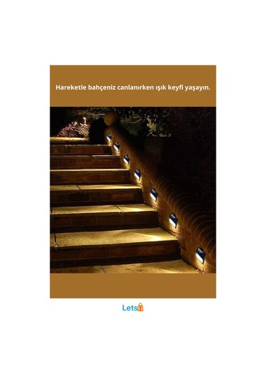 Hareket Sensörlü Güneş Enerjili 20 Led Lamba Dış Mekan Aydınlatma Çok Renkli