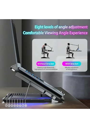 Xuweiwei Cep Telefonu Tutuculu Altı Fan Bilgisayar Soğutma Fanı Sessiz Braketi Oyun 6 Çekirdekli Soğutucu Verimli Soğutma Geliştirilmiş Performans