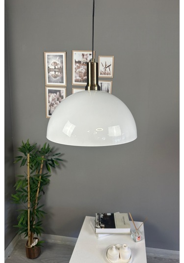 Linate Beyaz Eskitme Fener Başlık Avize Tekli Sarkıt Salon Kuaför Dekoratif Aydınlatma Beyaz