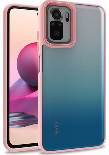 Xiaomi Redmi Note 10 Kılıf Zore Flora Kapak Rose Gold