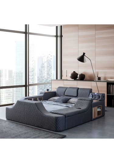 Eymense Escape Tv Modullü Akıllı Lüx Karyola Antrasit