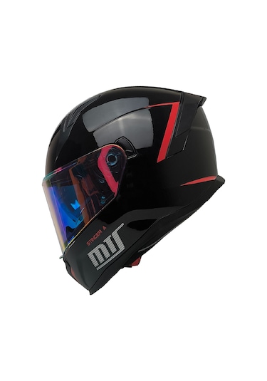 Mts Ece 22.R06 Güneş Vizörlü Full Face Motosiklet Kaskı Parlak Siyah