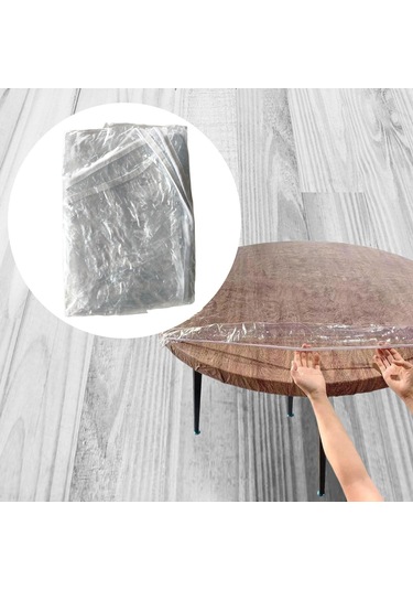 Homyl Pvc Masa Örtüsü Koruyucu Elastik Kenarlı Yemek Takımı Temizlemek