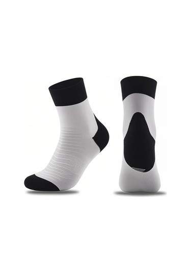 Springsun Spor Atletleri İçin Bisiklet Çorapları - Yol Ve Dağ Bisikleti, Koşu Aktivitesi İçin Nem Emici, Ventileli Orta Bilek Uzunluğu Siyah/mavi/gri Gri