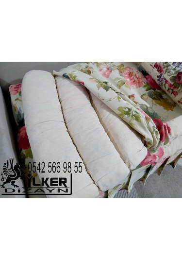 Ilkerdizayn Yataklı Masalı Ferforje Bahçe Salıncağı