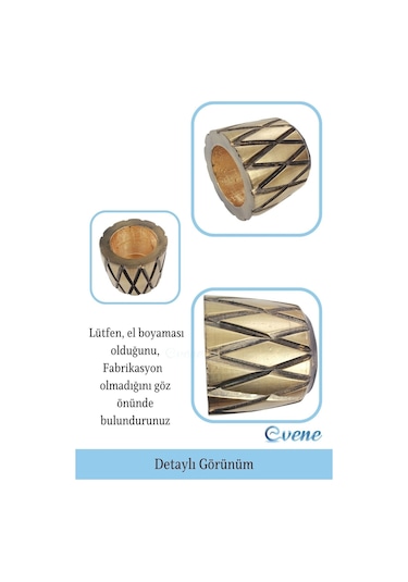 Saksı Çiçek Kaktüs Saksısı Lüx 15 Cm Baklava Desen Saksı Çiçeklik - Altın Eskitme