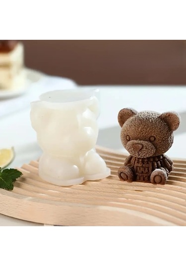 Ayı Şekilli Silikon Buz Kalıbı Açık Mavi