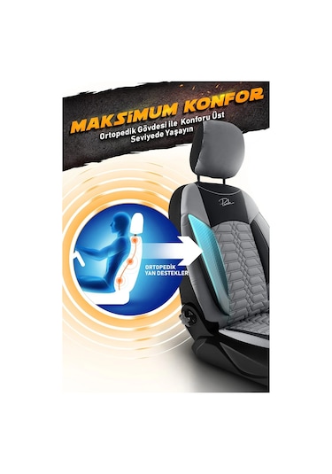 Panda Venedik Serisi Jakar Kumaş Oto Koltuk Kılıfı - Tam Set