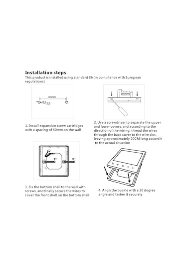 Skycity East1 Sıcaklık Kontrol Cihazı, Tam Dokunmatik Ekran, Çocuk Kilidi, 3a Su Isıtma, Otomatik/manuel Mod, Ntc Sensörlü, Siyah Wifi Yok