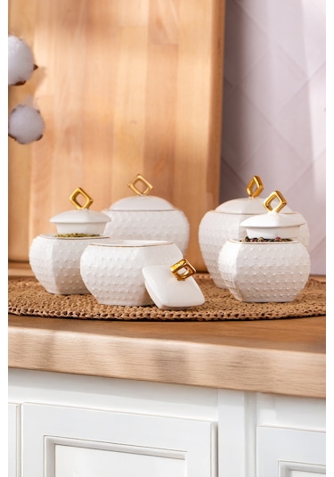 Emsan Flower Gold 5'li Baharat Takımı Gold