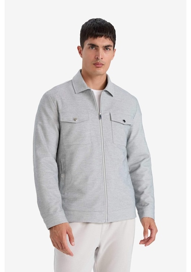Defacto Slım Fıt Polo Yaka Mont D7533AX25SP Gri