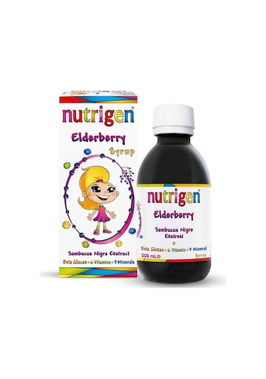 Nutrigen Elderberry Kara Mürver Beta Glukon 200 Ml Şurup