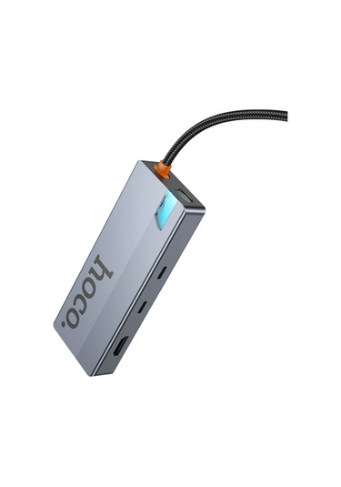 Hoco. Hb52 Wow 8in1 100w Pd 100 Mbps Ethernet 4k Hub Dönüştürücü - Gri