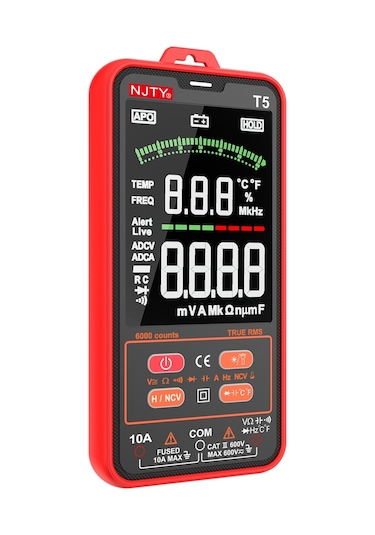 Njty T5 6000 Sayım True Rms Evrensel Siyah Dijital Multimetre