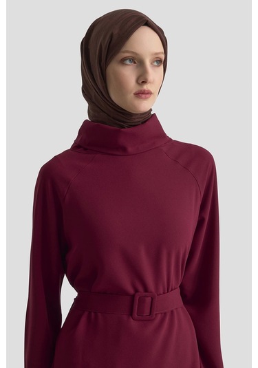 Armine Kırışık Efektli Takım 25kd1019 Bordo Bordo