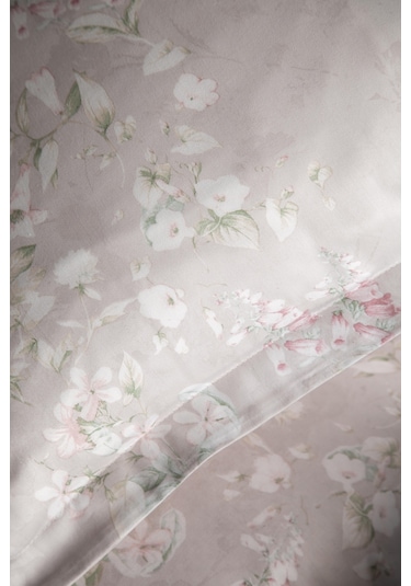 King Size Franny Bej Elegance Saten Nevresim Takımı Bej