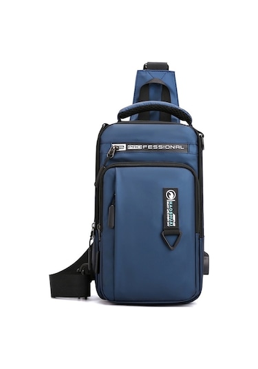 Haoshuai 1100-17 Usb Şarj Portlu Erkek Crossbody Göğüs Çantası 001