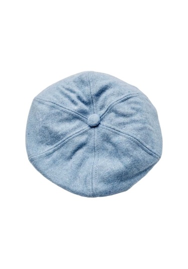 Uniquetrenders Kadın Arkadan Lastikli Kışlık Baretta Şapka Bebe Mavi