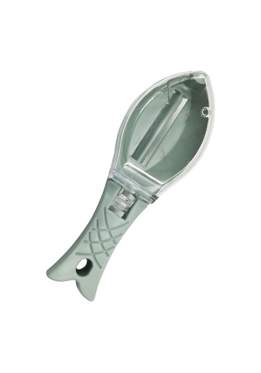 Hangfox Küçük Mutfak Aleti: Pp Malzeme İle Dayanıklı, Kapaklı Yüzen Balık Pul Ölçücü, Ergonomik Tutamaklı Ve Kolay Saklanabilir Kuzey Avrupa Yeşili Diğer