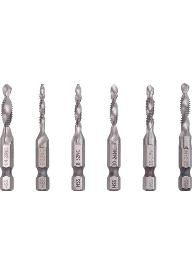 Parça Matkap Kılavuz Takımı Altıgen Şaftlı Sae Kombinasyon Matkap Ve Kılavuz Ucu Takımı