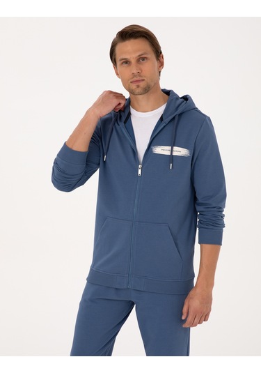 Pierre Cardin Erkek İndigo Hırka Örme 50313950-vr028 İndigo