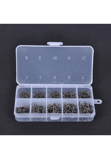 Xiyyadms 600 Adet Yüksek Karbon Çelik İğne, 3 -12 10 Farklı Boy, Delikli Tırnaklı, Balıkçılık İhtiyaçları, Kutulu Paket