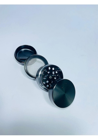 Çelik TutunÖğütücü 4Kademeli Paslanmaz Grinder SiyahRenk//40mm
