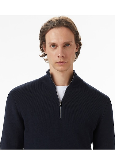 Nautica Erkek Lacivert Classic Fit Kazak Düz S57300t Lacivert