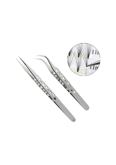 Valkyrie Ipek Kirpik Cımbız Seti Antistatik Paslanmaz Çelik Karga