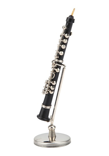 Yaozixa Minyatür Oboe Modeli - Metal Dekoratif Müzik Aletleri, Masa Süsülü Hediyelik Kutulu, Müzik Severlere Özel