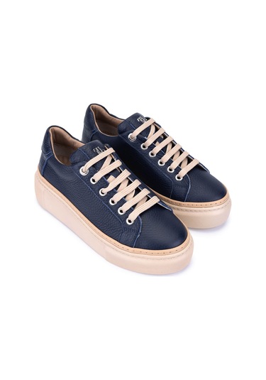 Tamer Tanca Kadın Hakiki Deri Lacivert Sneakers & Spor Ayakkabı 1116 5022-09 Bn Ayk Sk25-26 Lacı Fltr Lacivert