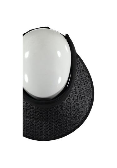 Uv Korumalı 50 Faktör Kadın Hasır Vizör Şapka Örgü Tasarım Vizör Füme