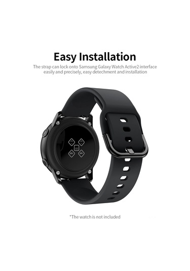 Ximistore9 "samsung Galaxy Watch Active2 Uyumlu 20mm Yumuşak Silikon Kolçak - 9 Renk Seçeneği"