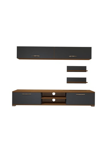 Decoraktiv Eko 5 Mdf Dvd Tv Ünitesi Tv Sehpası Ceviz - Antrasit