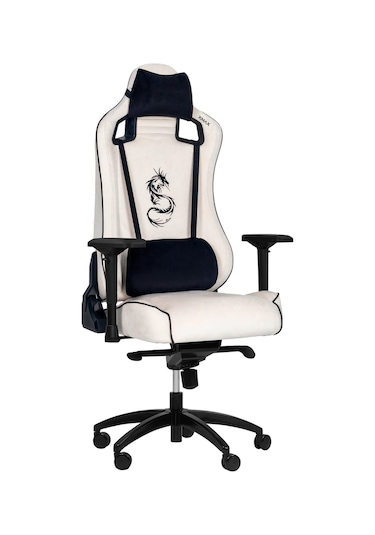 Pro Ayak Uzatmalı Kol Pedli Maximus Beyaz Oyuncu Koltuğu -3 Beyaz