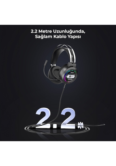 Lecoo HT401 Kablolu USB 2.0 RGB Mikrofonlu Kulak Üstü Gaming Kulaklık