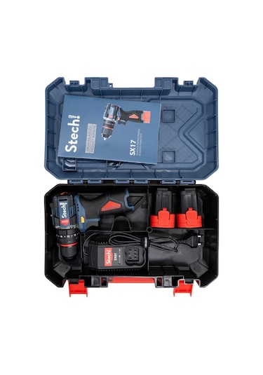 Stechend SX17 2 x 2.0 16V 2.0Ah 50Nm Akülü Kömürsüz Darbeli Matkap