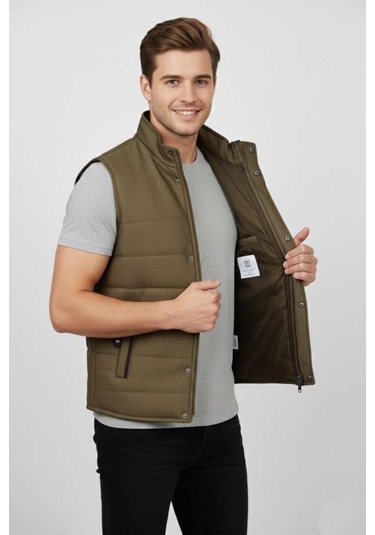 Erkek Spor Hakim Yaka Yelek Regular Kalıp 959-309 Bgl-st04875 Camel