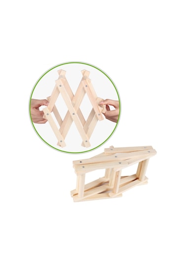 6 Şişe Raf Katlanabilir Şarap Standı Ahşap Şarap Tutucu