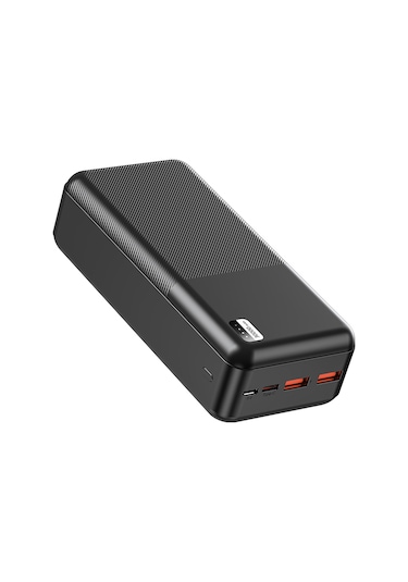 Led Göstergeli 30000 Mah Powerbank Pd 22.5w & Qc 3.0 Hızlı Şarj Çift Usb Ve Type-c Çıkışlı Siyah BEYAZ