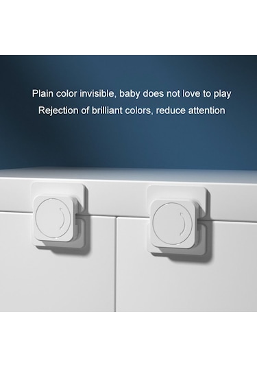 Sones Çok İşlevli Bebek Sıkışma Önleyici Kapı Mandalı Çekmece Buzdolabı Çocuk Güvenlik Kilidi Beyaz