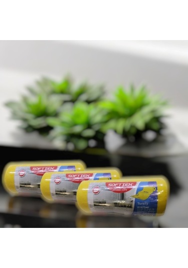 Technow Softtex 15 Kesimli Sarı Kopar Kullan Rulo Temizlik Bezi 27x30 Cm 2'li Sarı