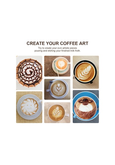 Yunboo Kahve Süt Köpükleyici Elektrikli, Latte/cappuccino İçin Güçlü Motor, Ergonomik Tutuş, Çelik Kaplama Kahverengi